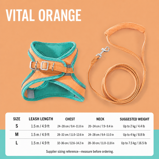 Pawmori Soft Reflective Cat Harness & Leash Set