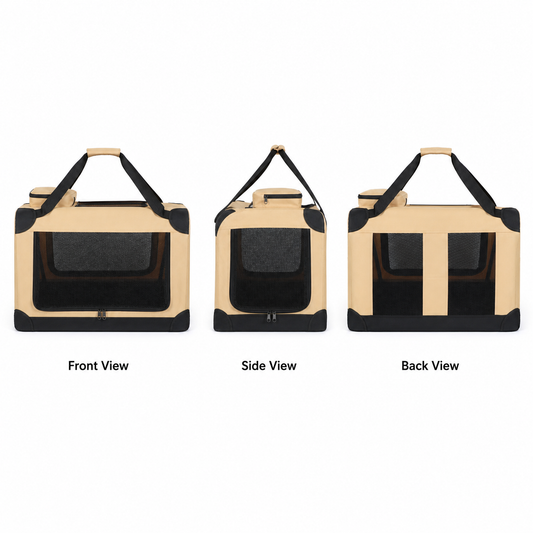 Pawmori Large Foldable Cat Carrier for Car Travel