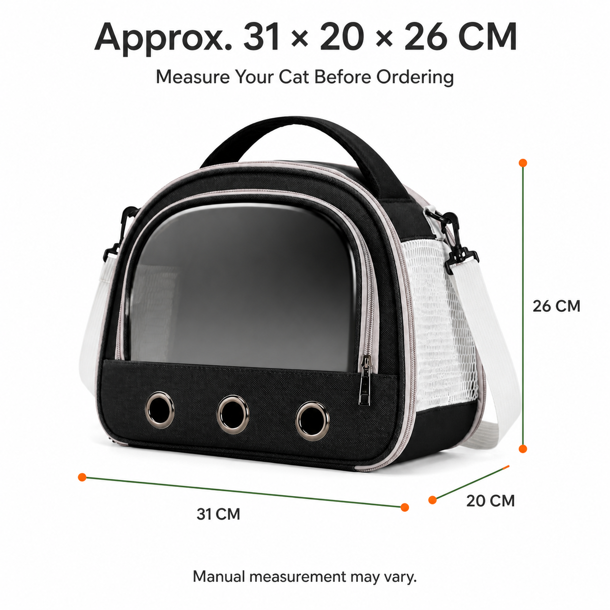 Pawmori Foldable Breathable Cat Carrier Bag