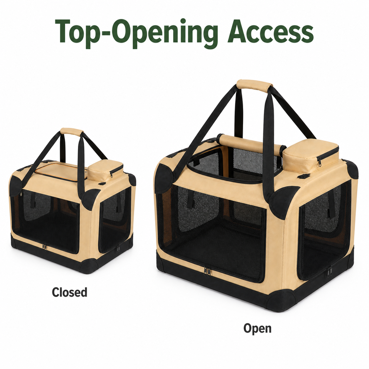 Pawmori Large Foldable Cat Carrier for Car Travel