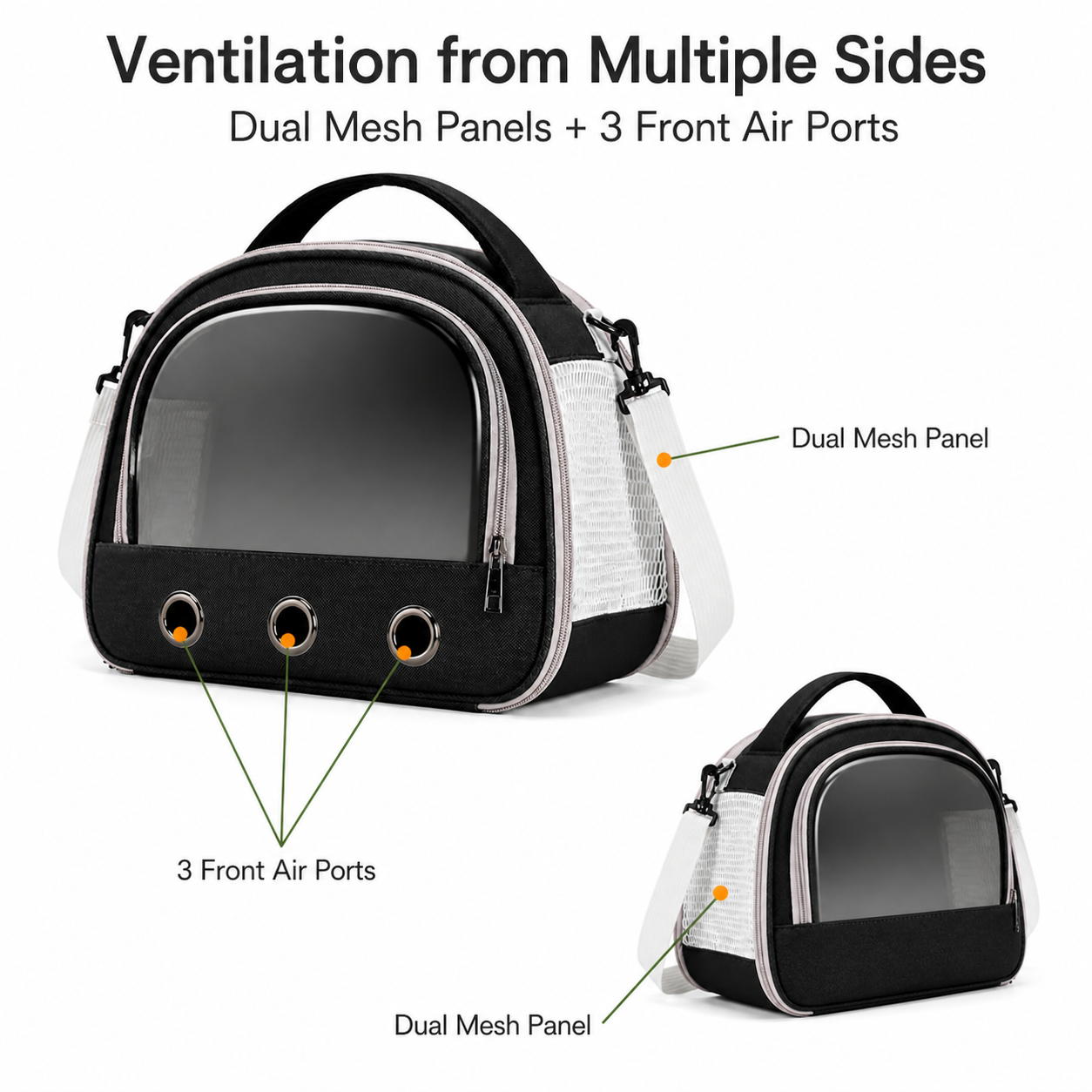 Pawmori Foldable Breathable Cat Carrier Bag