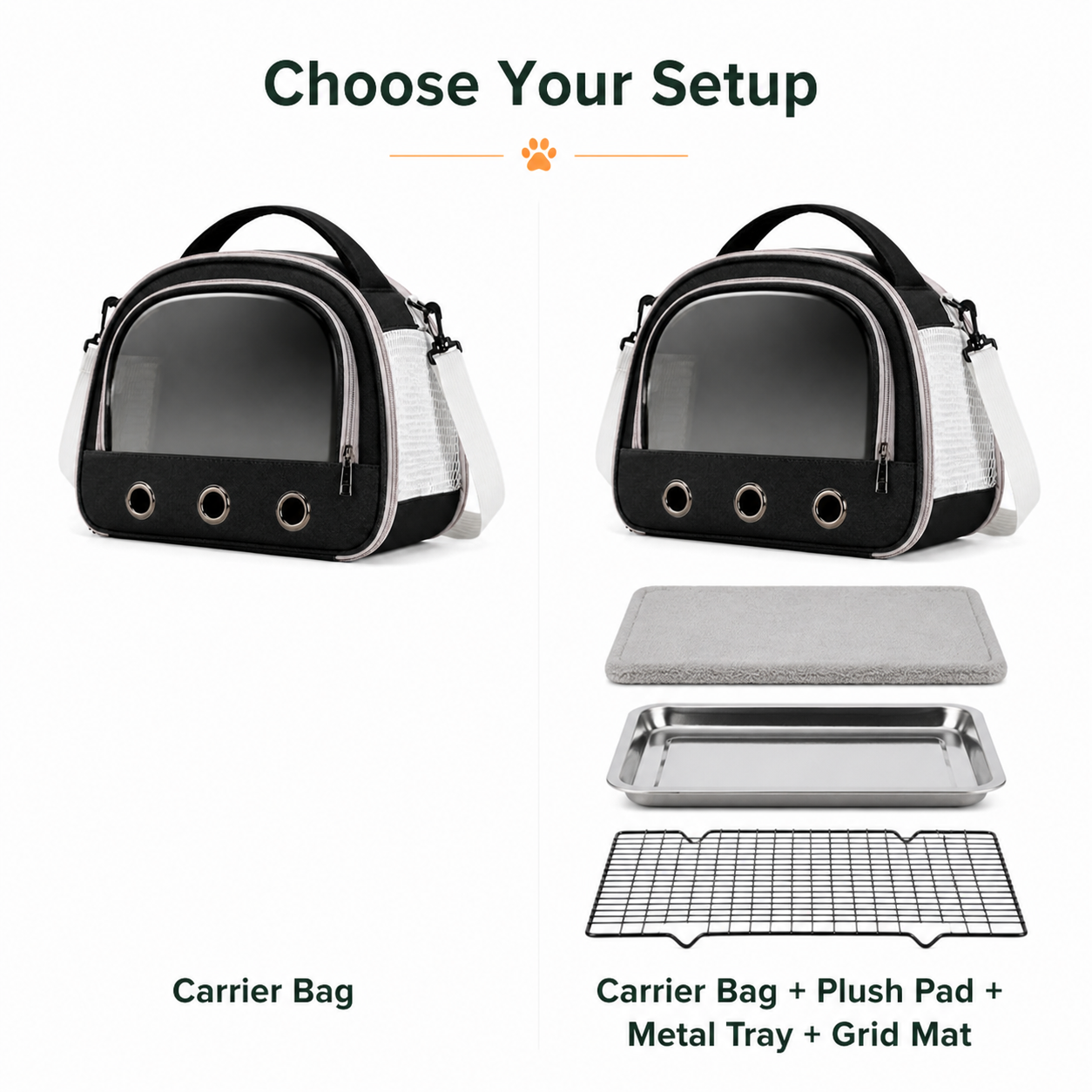 Pawmori Foldable Breathable Cat Carrier Bag