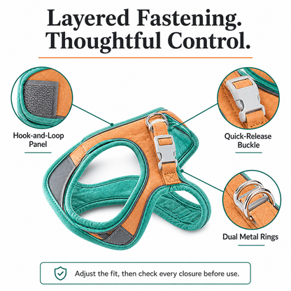 Pawmori Soft Reflective Cat Harness & Leash Set