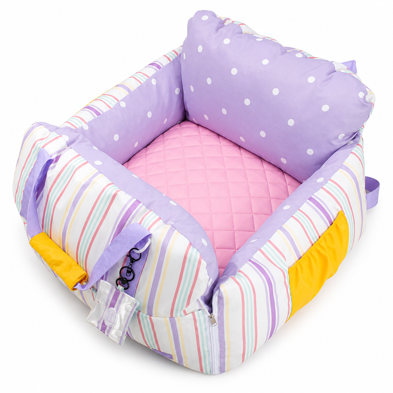 Pawmori Padded Cat Car Travel Bed with Cooling Mat