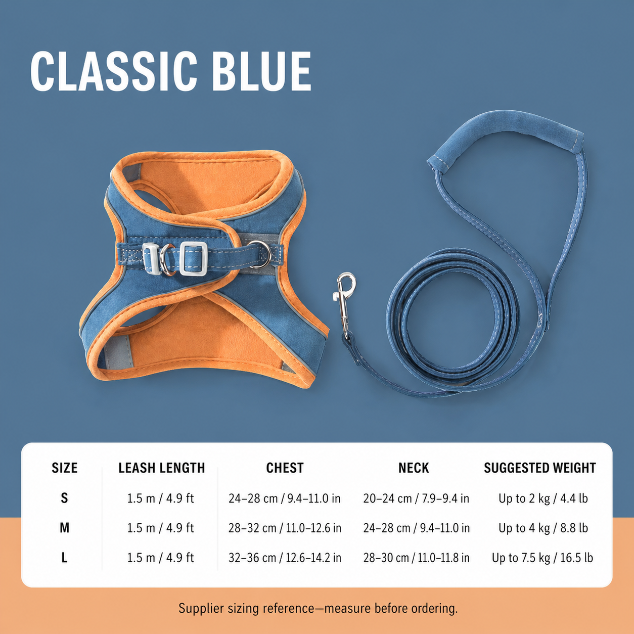 Pawmori Soft Reflective Cat Harness & Leash Set