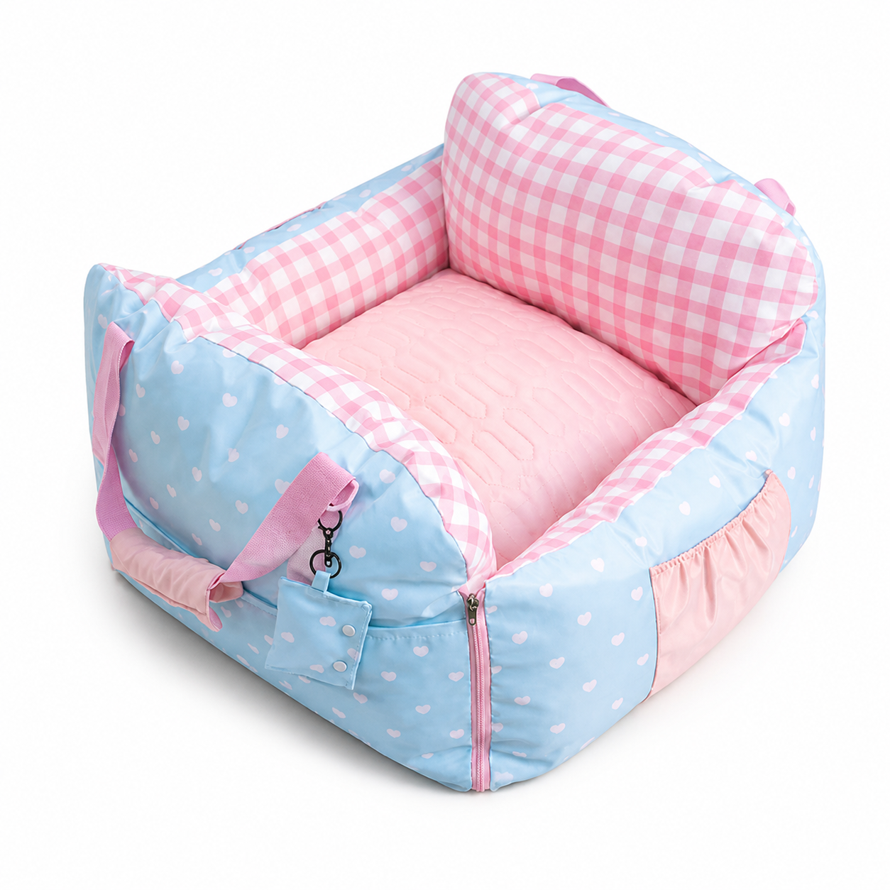 Pawmori Padded Cat Car Travel Bed with Cooling Mat