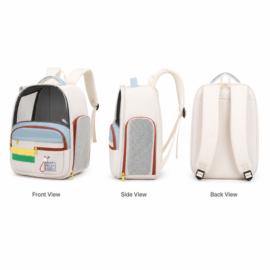 Pawmori Colorblock Cat Carrier — Backpack or Travel Tote
