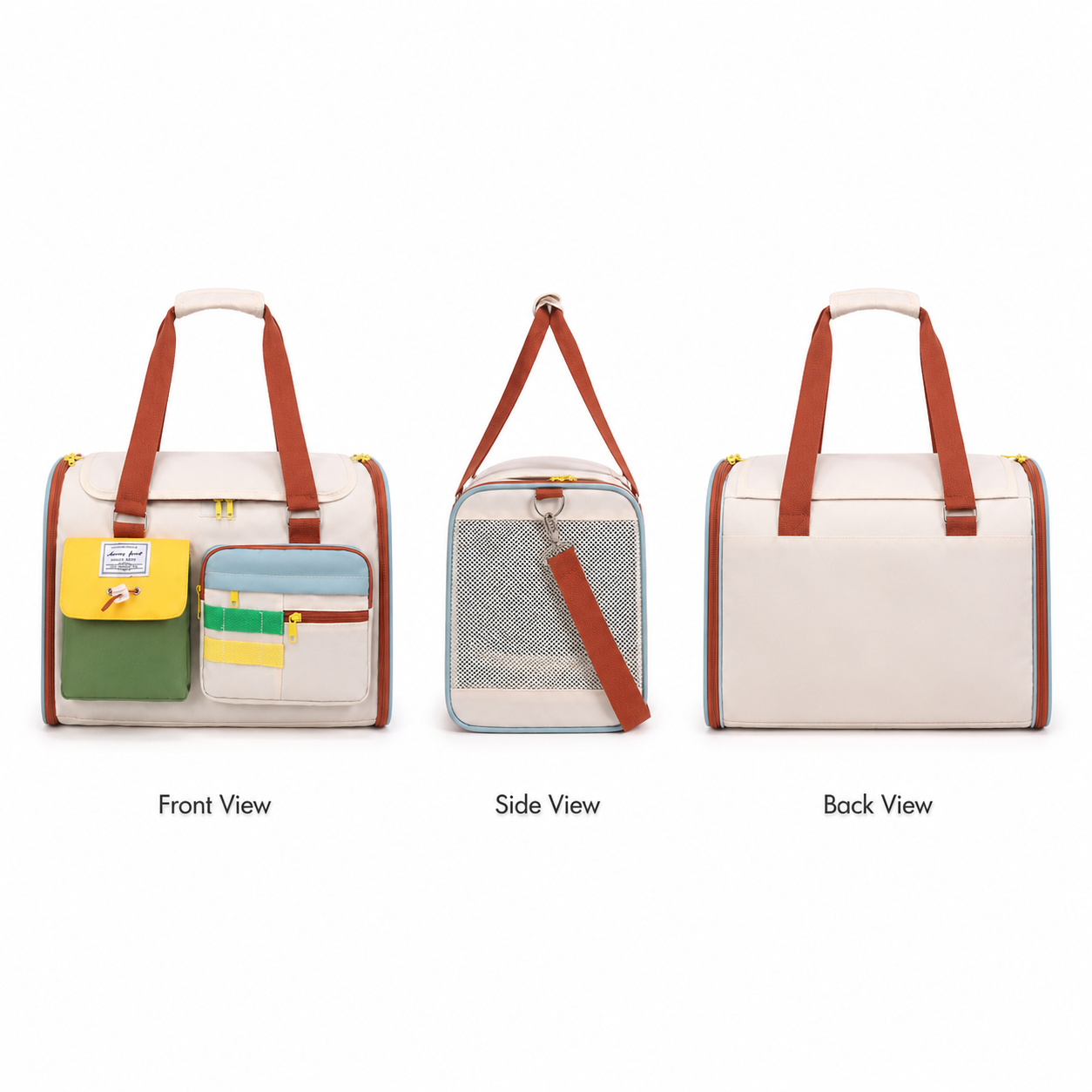 Pawmori Colorblock Cat Carrier — Backpack or Travel Tote