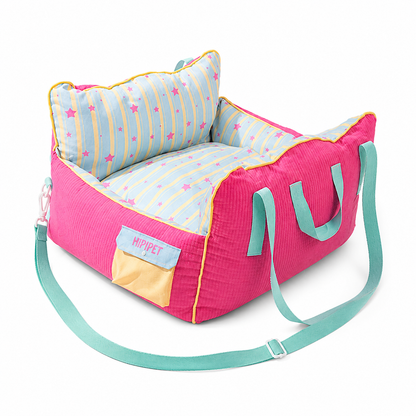 Pawmori Padded Cat Car Travel Bed with Cooling Mat