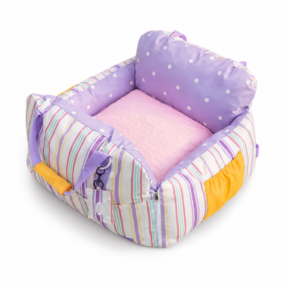 Pawmori Padded Cat Car Travel Bed with Cooling Mat